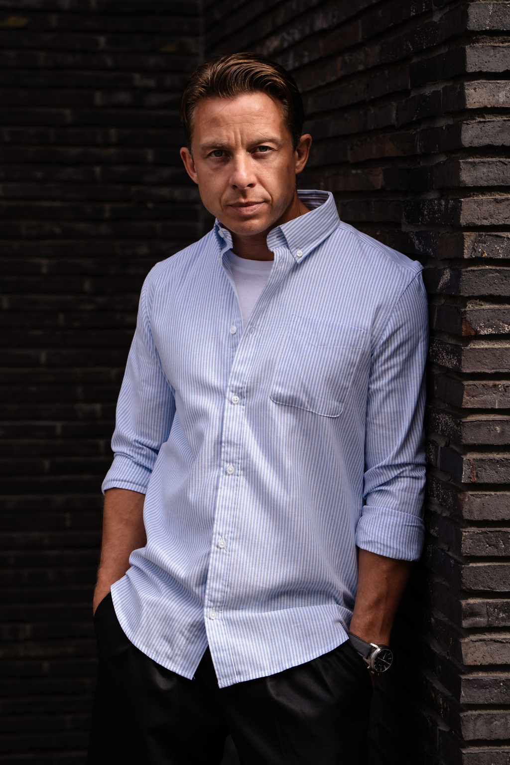 The Original Performance Oxford Shirt - Light Blue/White