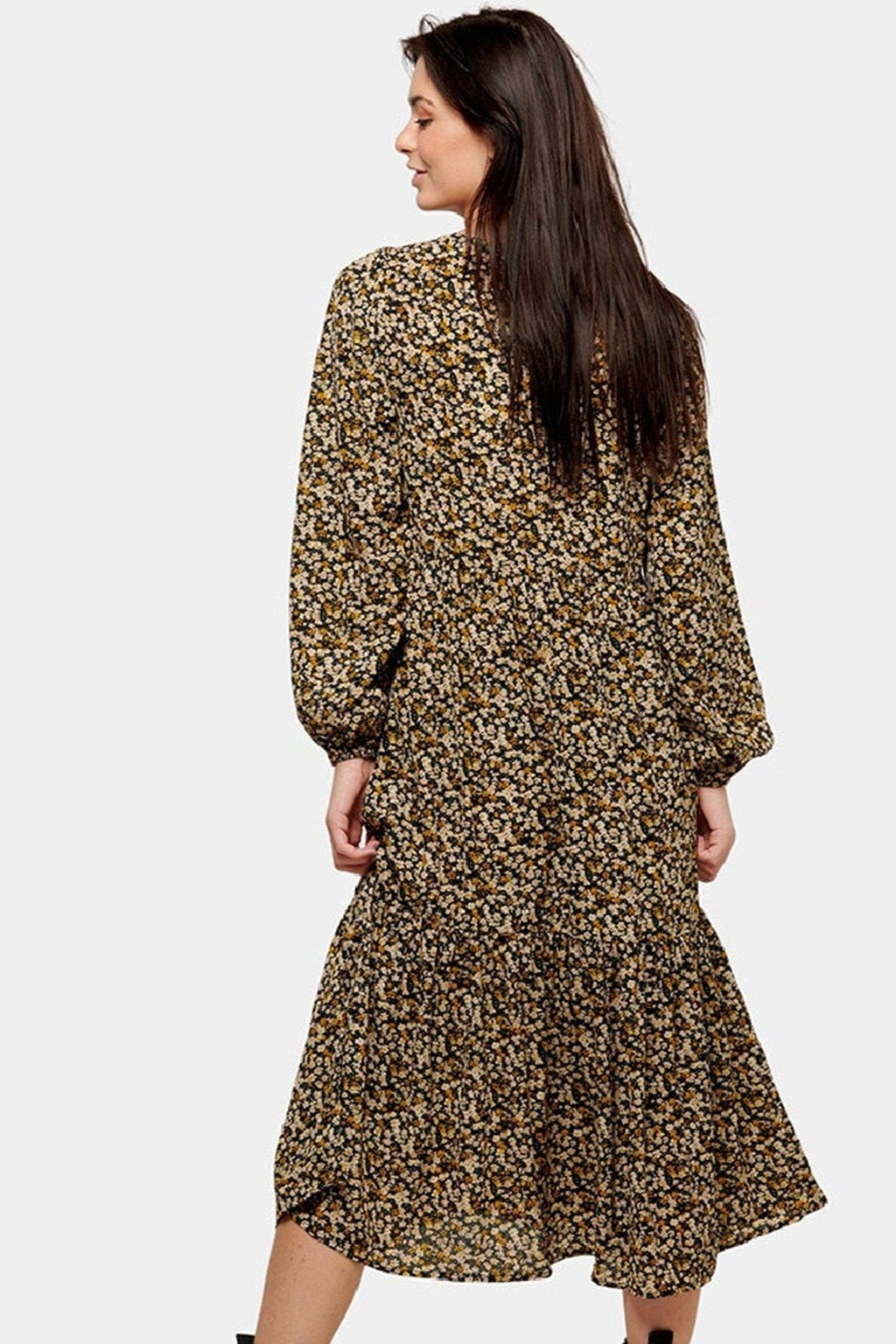 Robe florale de copains - floral noir