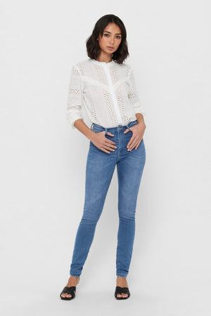 Jeans de performance - bleu clair (taille haute)