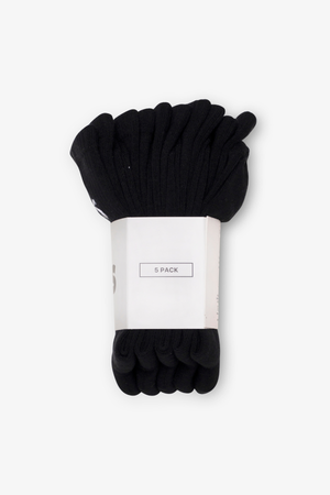 Tennis Socks 5 pcs - Black