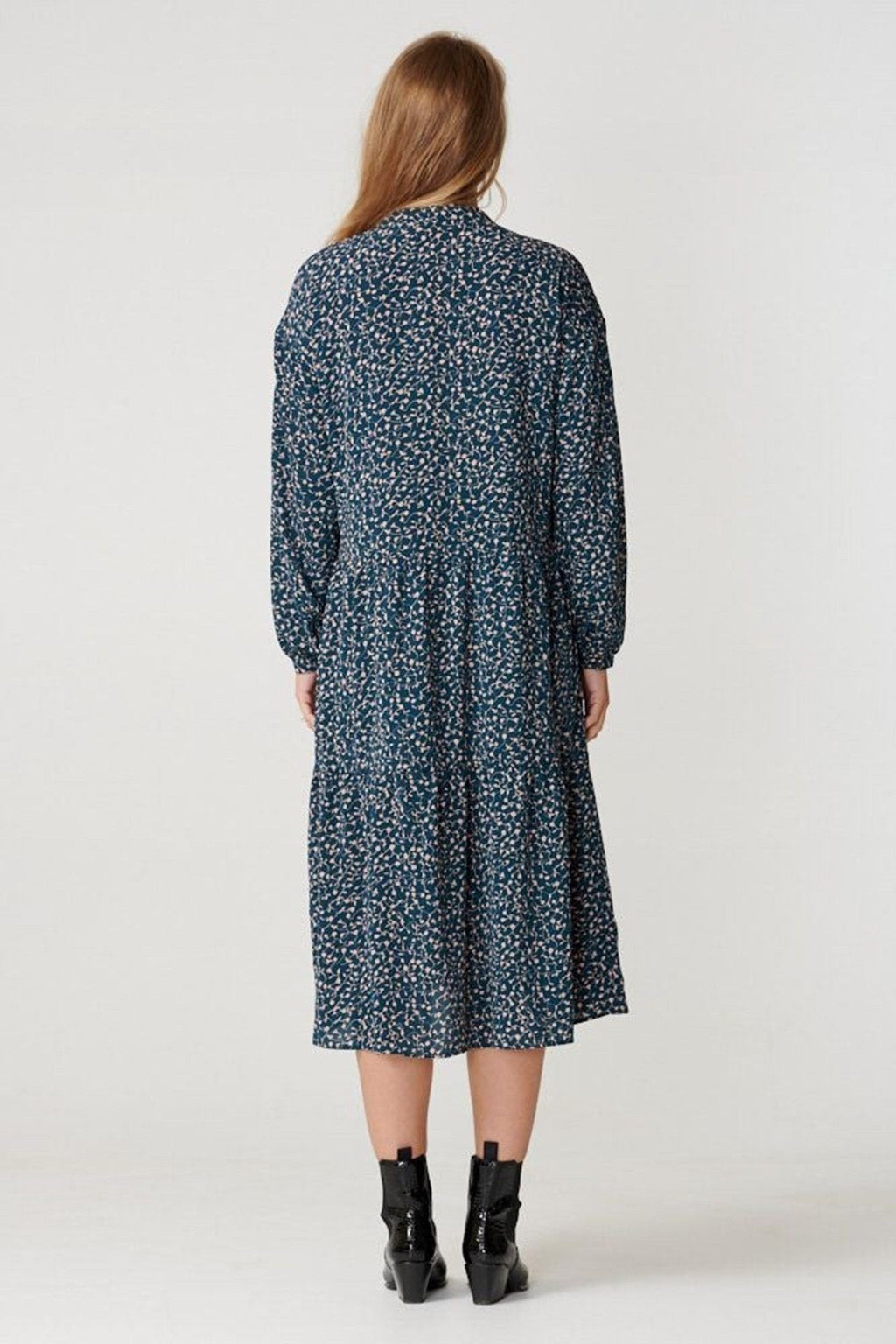 Robe Sara à manches longues - vert