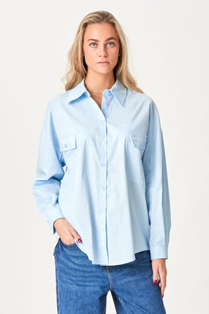 Clara Oversized Chemise - bleu clair