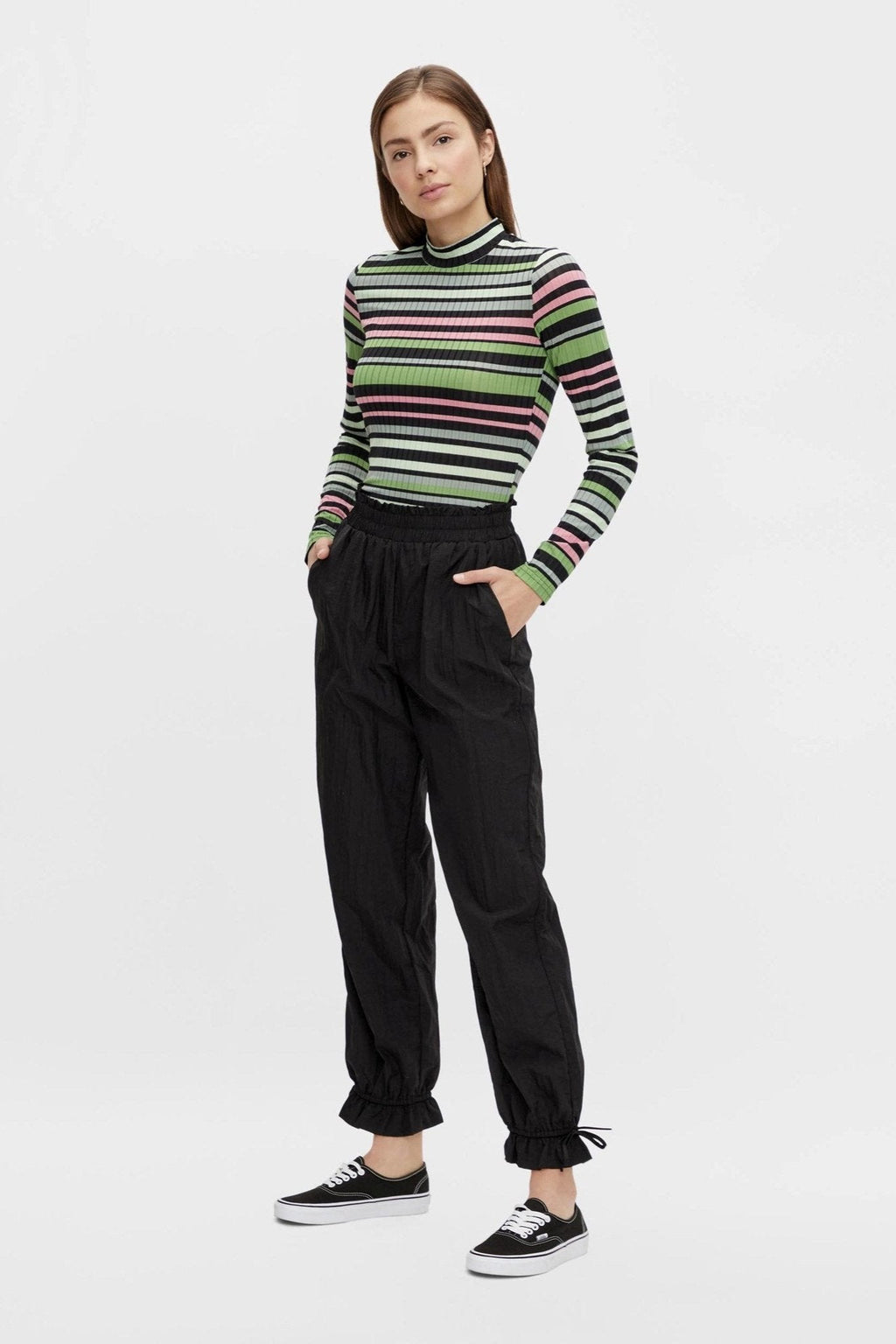 Silena High-Waisted Pants - Black