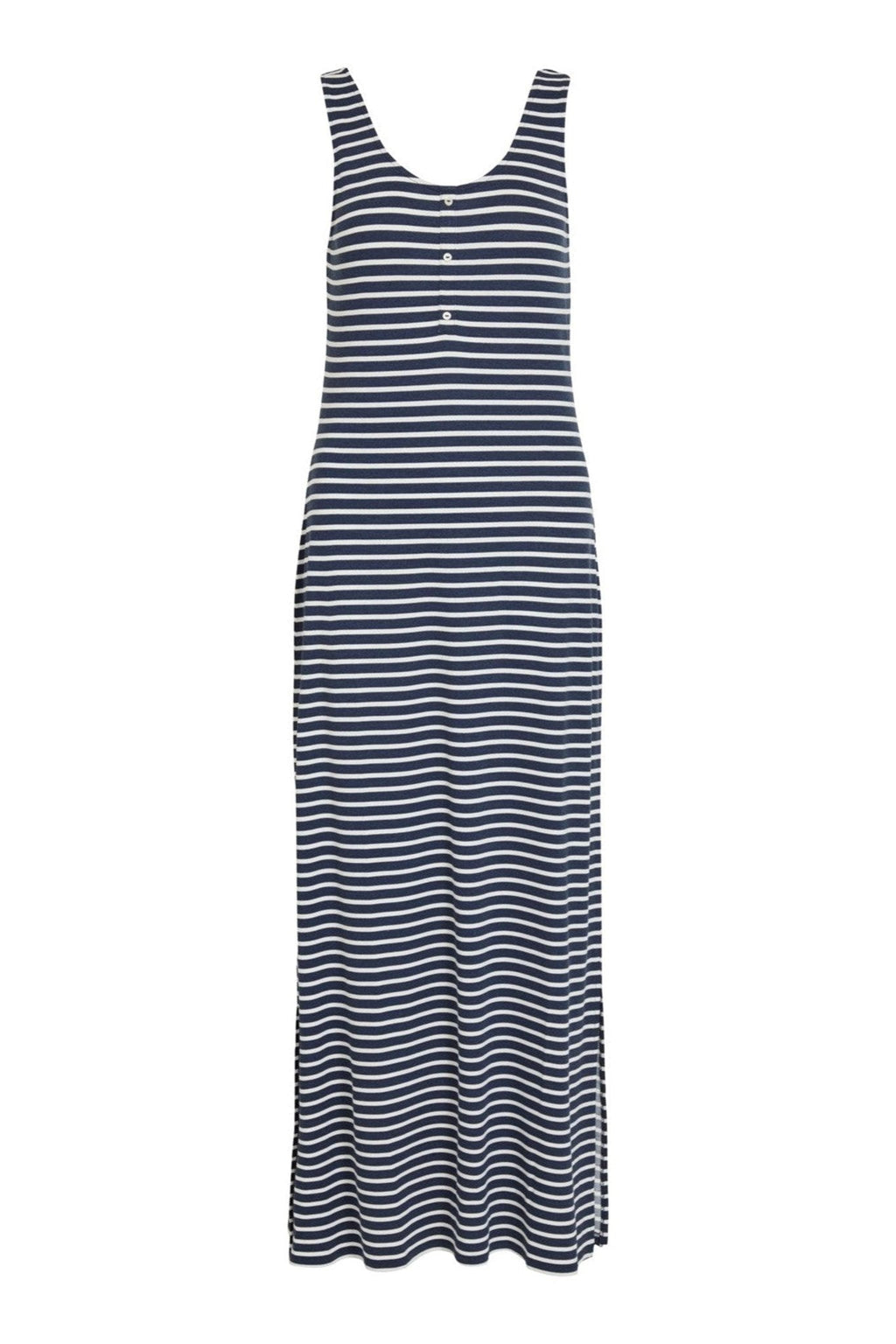 Dell Maxi Robe - Navy Blazer / Blanche-Neige