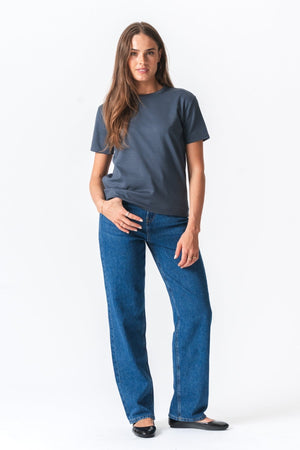 Leah T-shirt lâche - gris