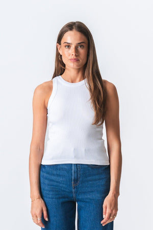 Ribbed Top - White