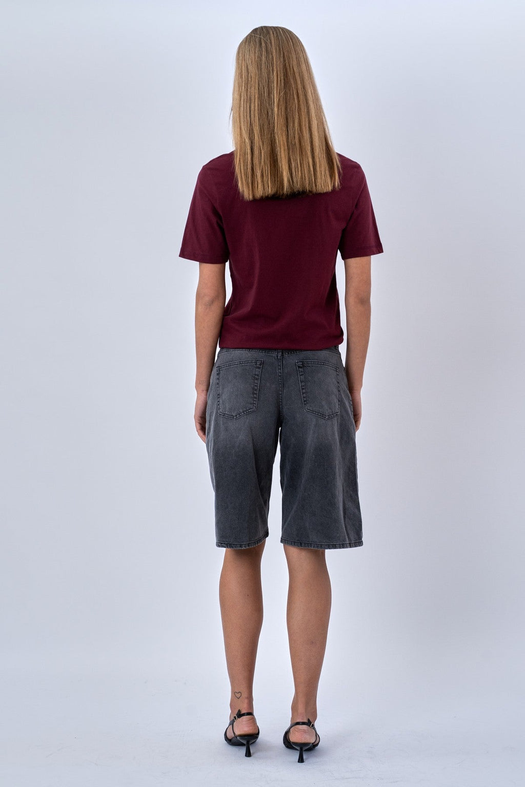 Boyfriend Tee - Burgundy Red