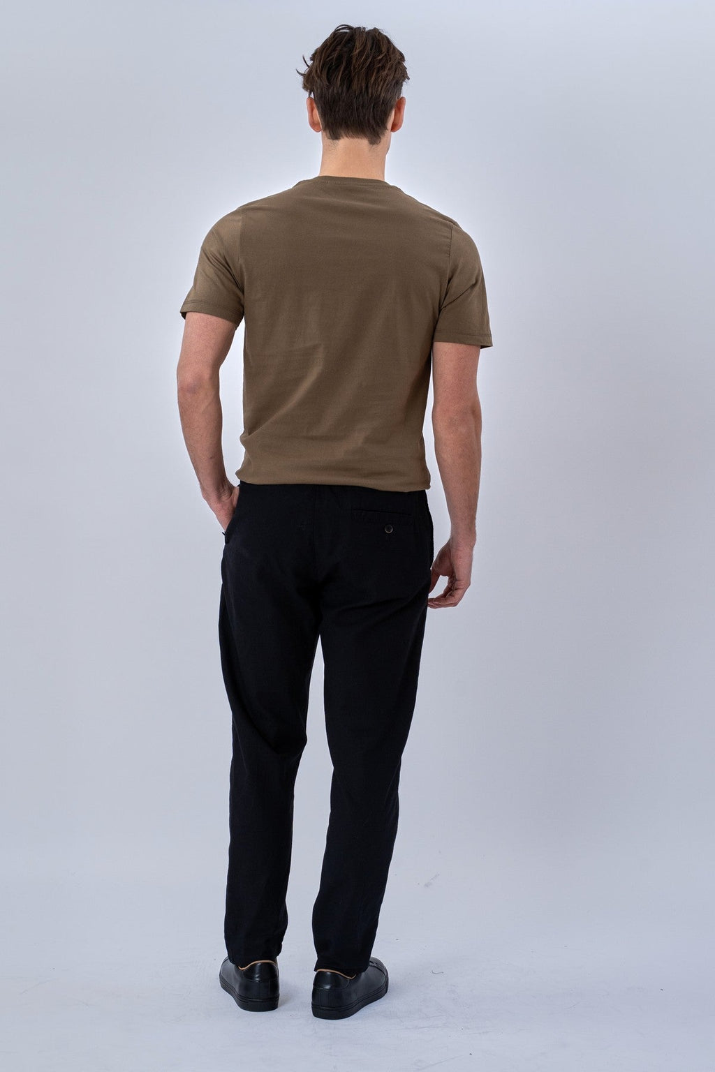 Basic V-neck t-shirt - Olive
