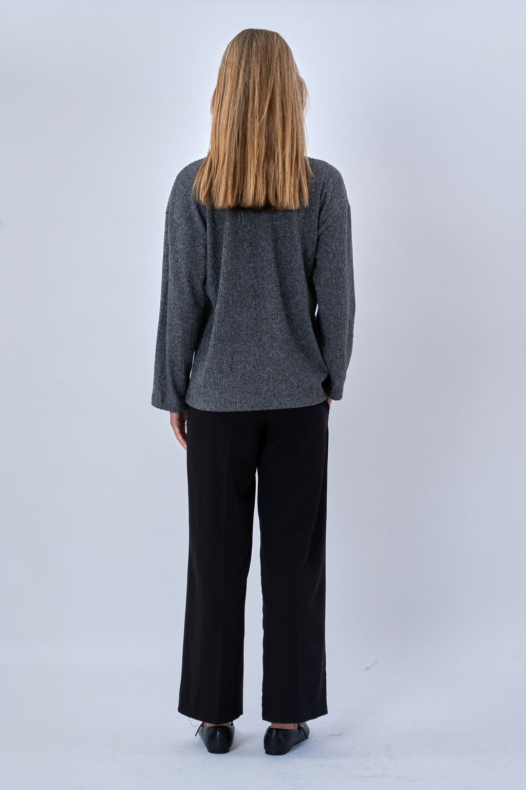Ivy Tie Blouse Tricot - Gris