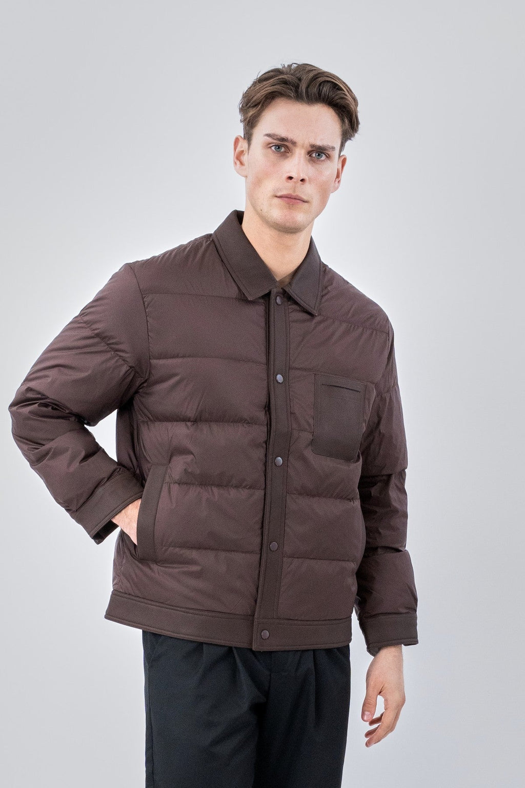 Veste longue Wyatt - Marron