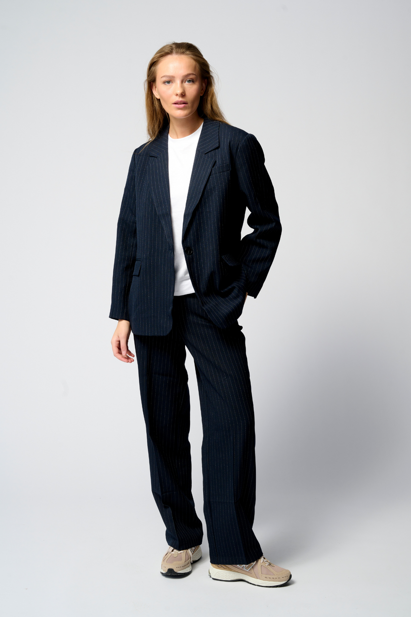 Classic Suit Pants - Navy Pinstripe