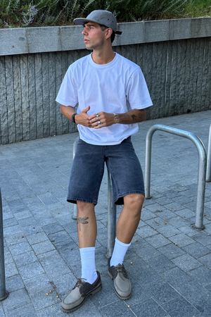 Denim Shorts Loose - Black