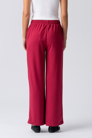 Leah Loose Pants - Burgundy
