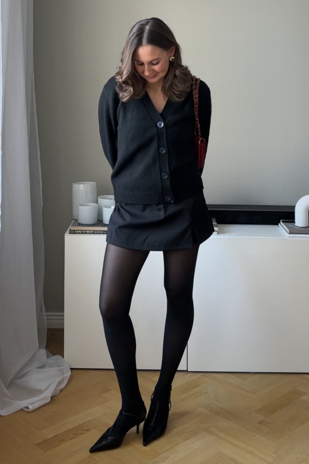 Cardigan tricoté - noir