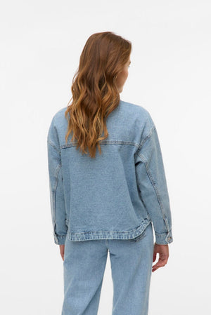 Jamie Denim Shacket - Denim bleu clair
