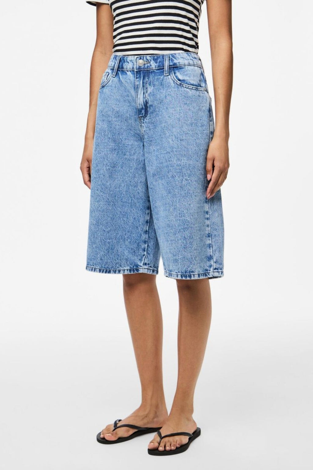 Sky Denim Jorts - Medium Blue Denim