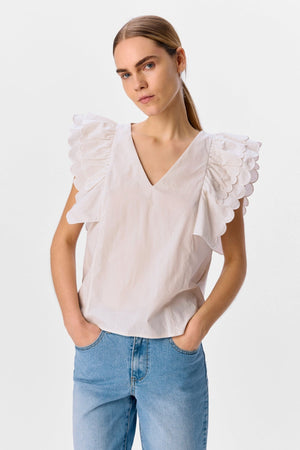 Hope Papaya Nour S / S TOP - Sable blanc