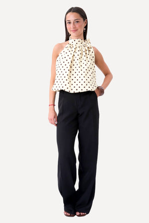 Haut Wilma - Pois Jaune/Marron