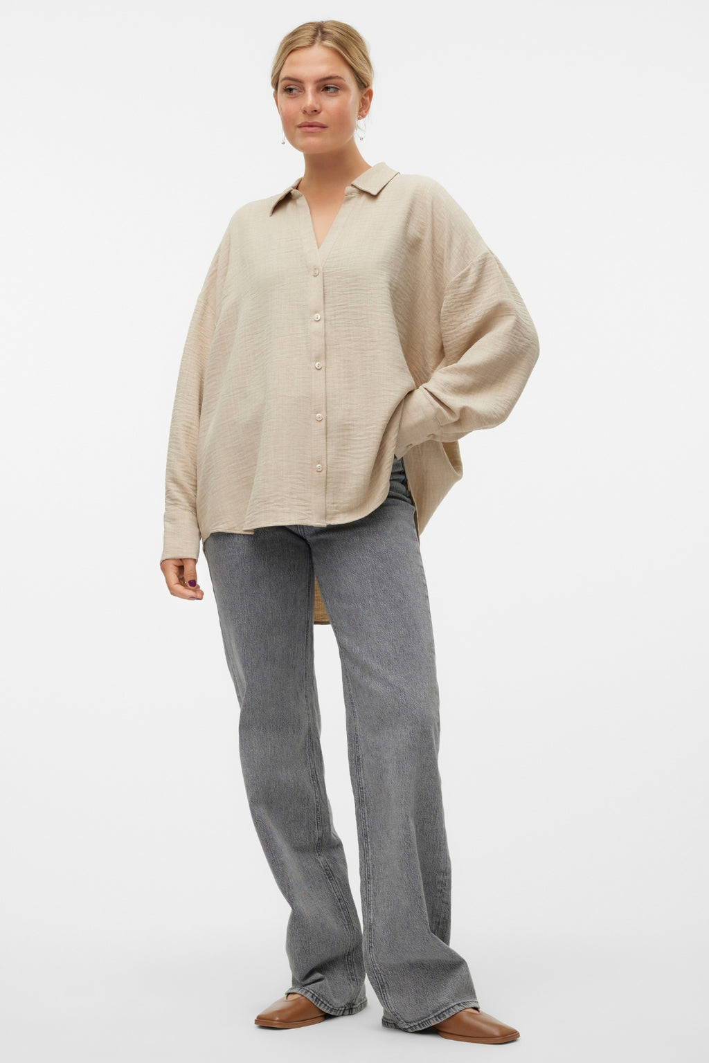 Melaney Queeny Shirt - Overcast Melange