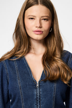Robe en jean Flora - Denim bleu foncé