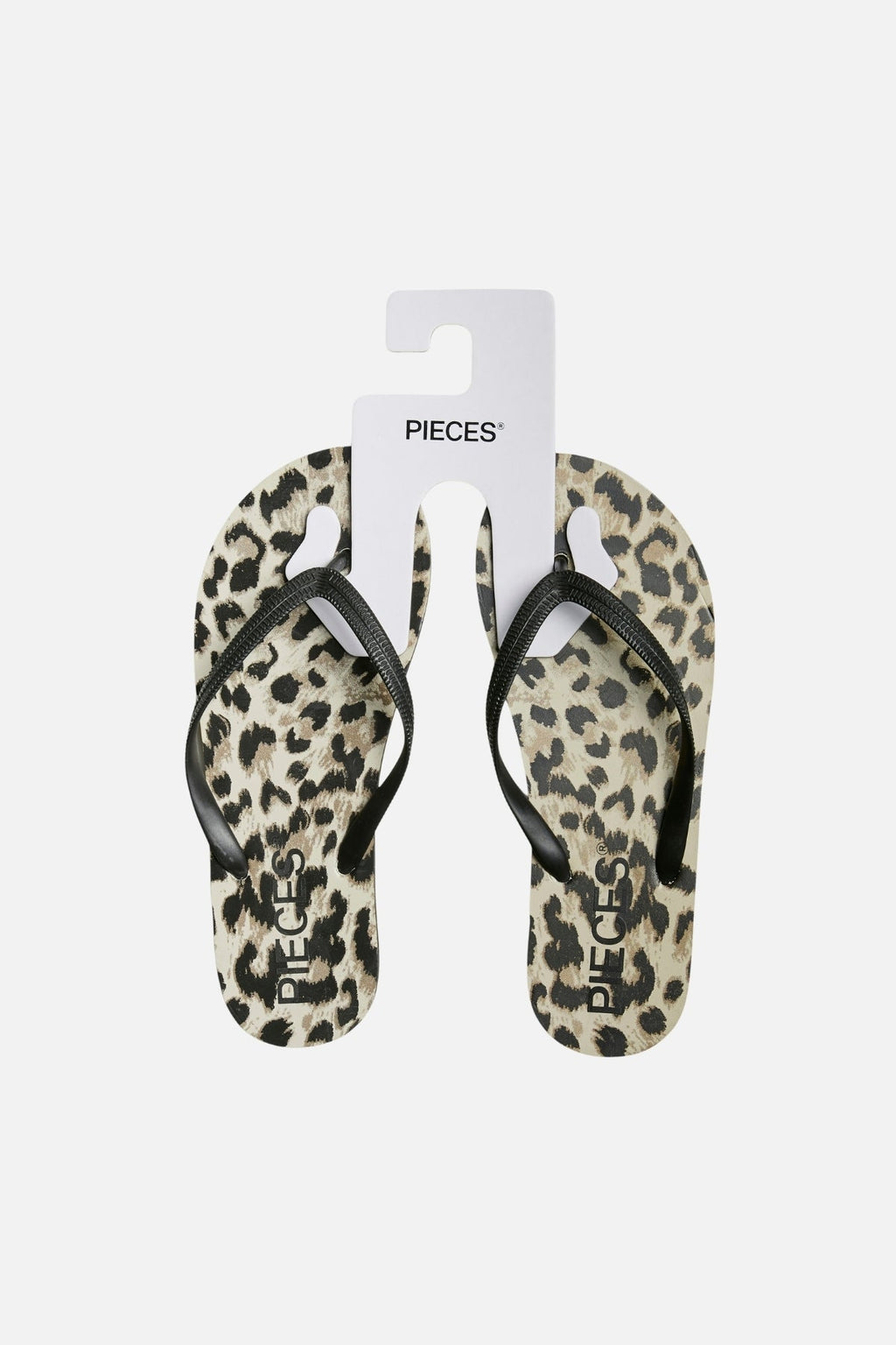 Summer Print Flip Flop - Black Leo