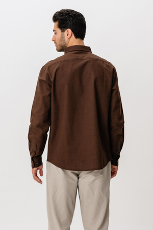 Chemise en lin - café