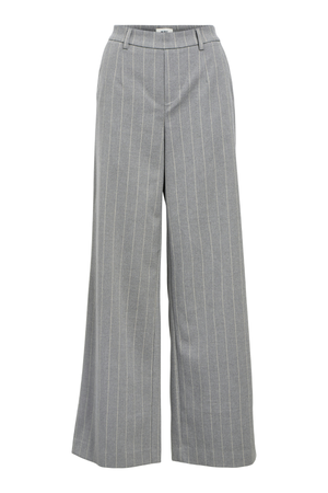 Lisa Wide Pant AOP - Melange gris moyen