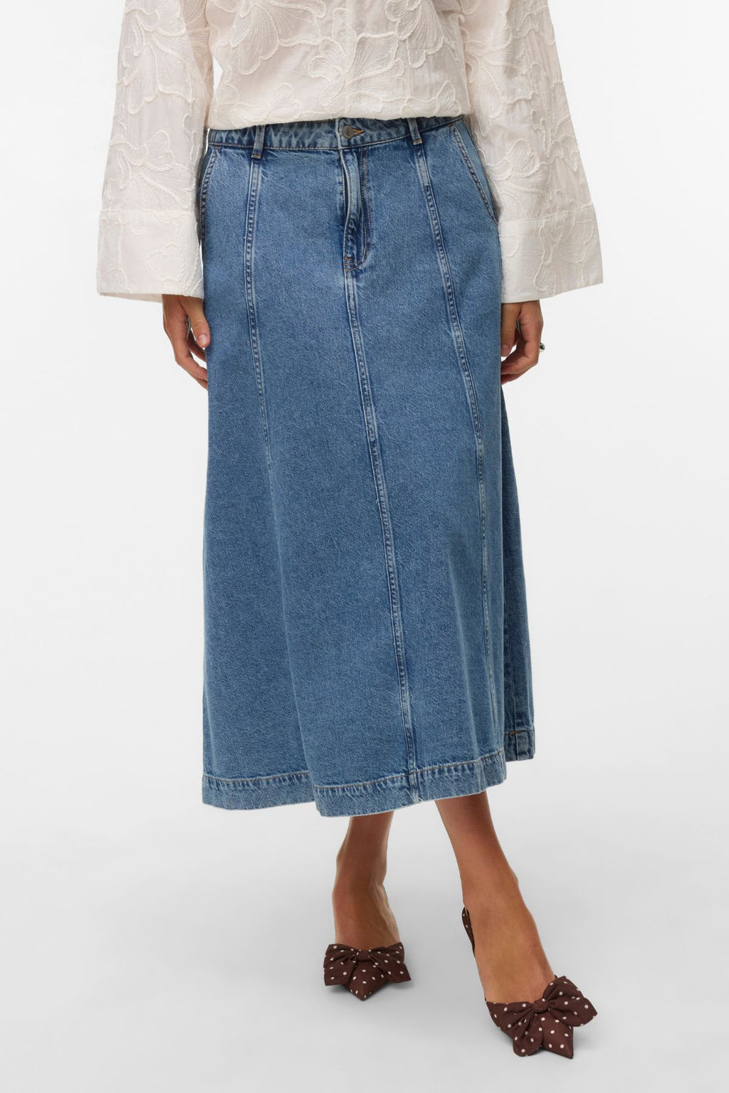 Jupe en jean Alaina - Denim bleu moyen