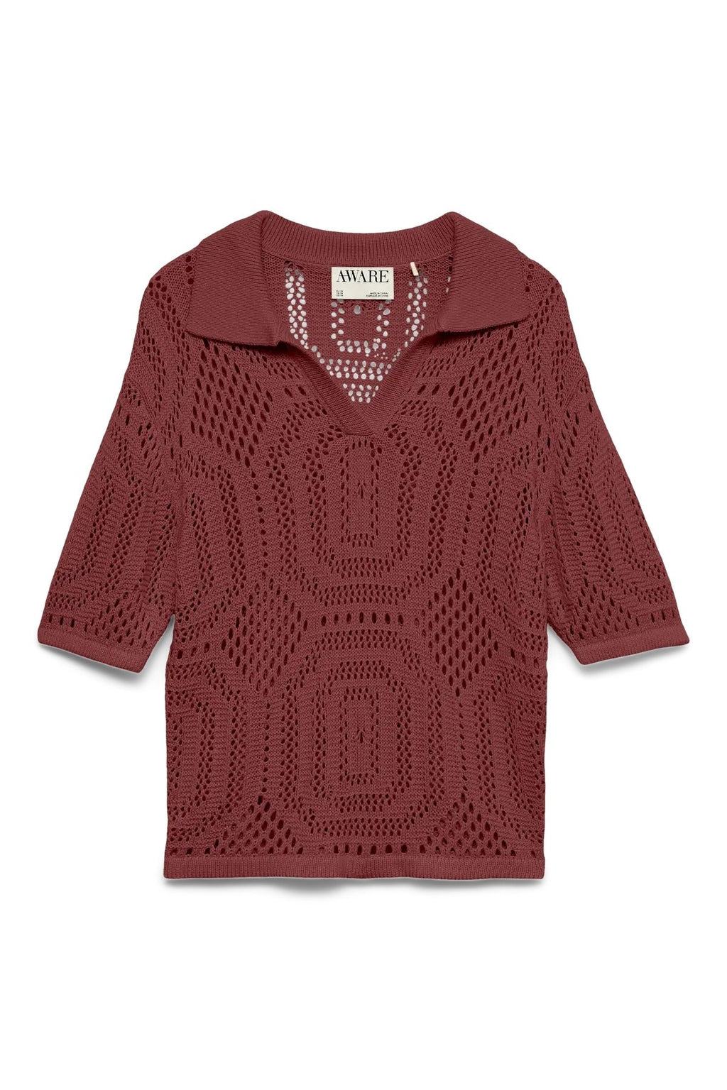 Baylee Polo Crochet - Brun Russet
