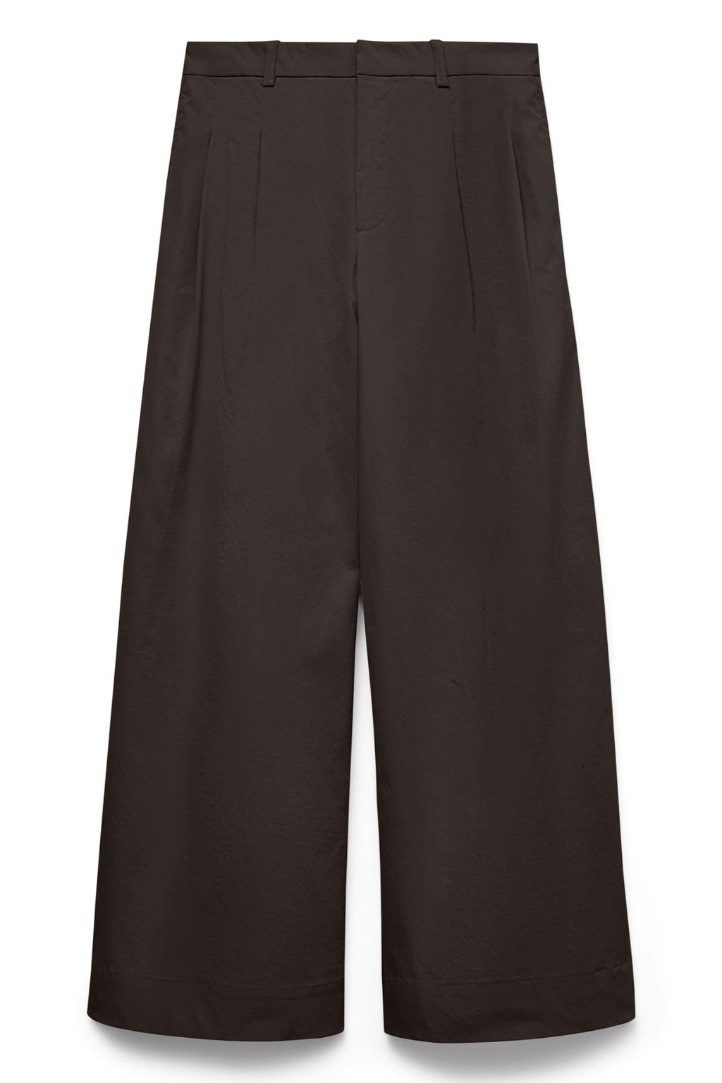 Pantalon large froissé taille moyenne Meng - Chocolate Torte