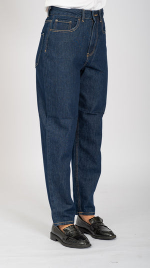 De Originale Performance Mom Jeans - Dark Blue Denim - TeeShoppen - Blå