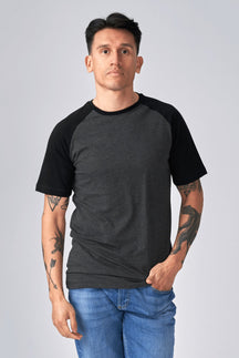 T-shirt Raglan de base - Gris noir de Dark