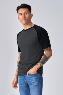 T-shirt Raglan de base - Gris noir de Dark