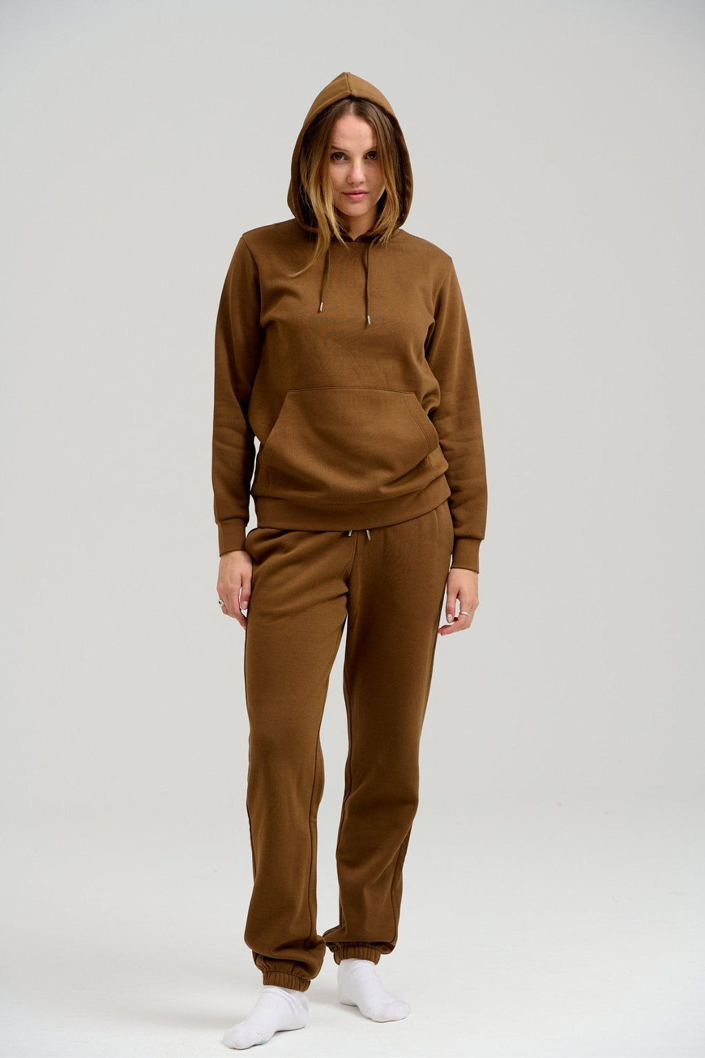 Basic SweetSuit avec sweat à capuche (brun) - Forme de paquet (femmes)