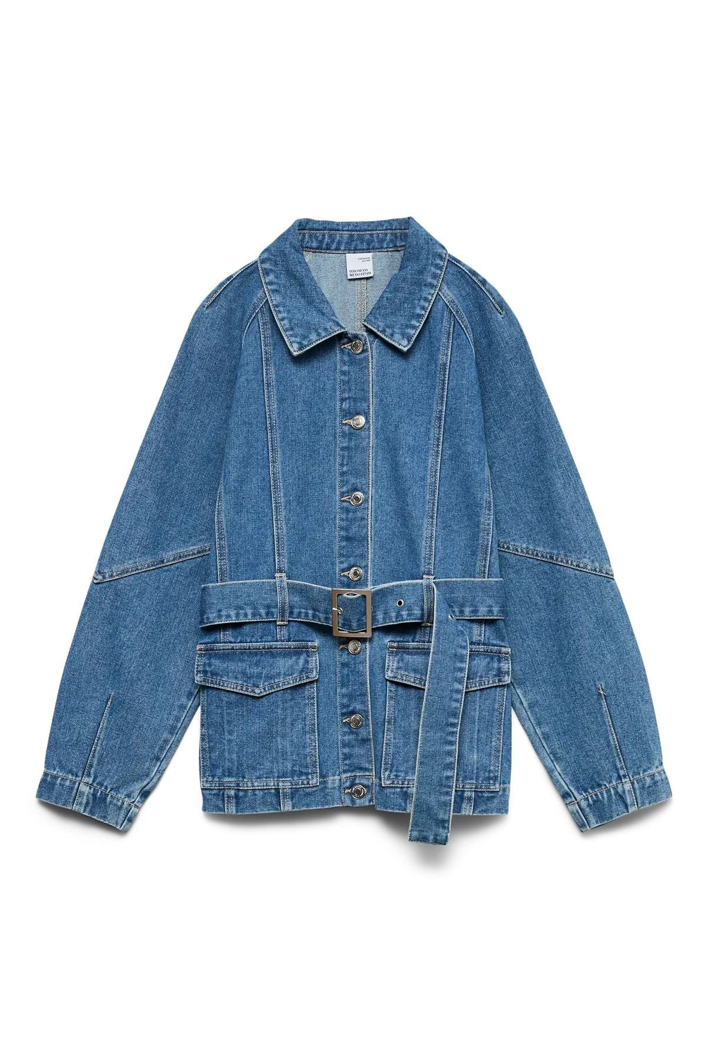 Veste en jean avec ceinture Agnes - Denim bleu moyen