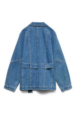 Veste en jean avec ceinture Agnes - Denim bleu moyen