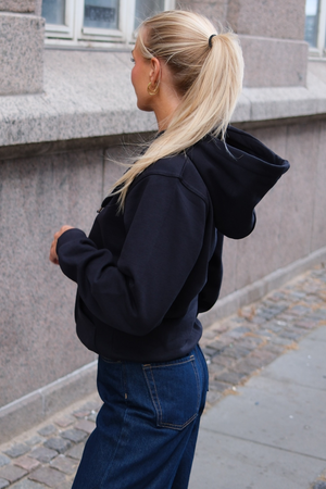 Basic Zip Hoodie - Dark Navy
