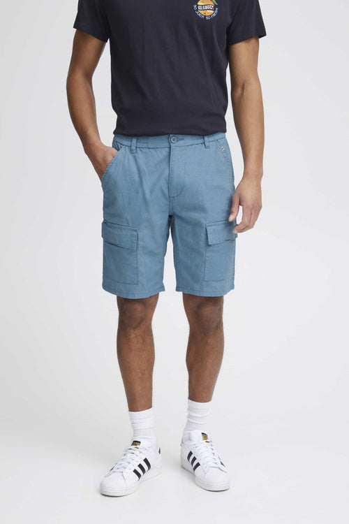 Cargo Linen Shorts - Captain Blue - TeeShoppen Group™ - Shorts - Blend