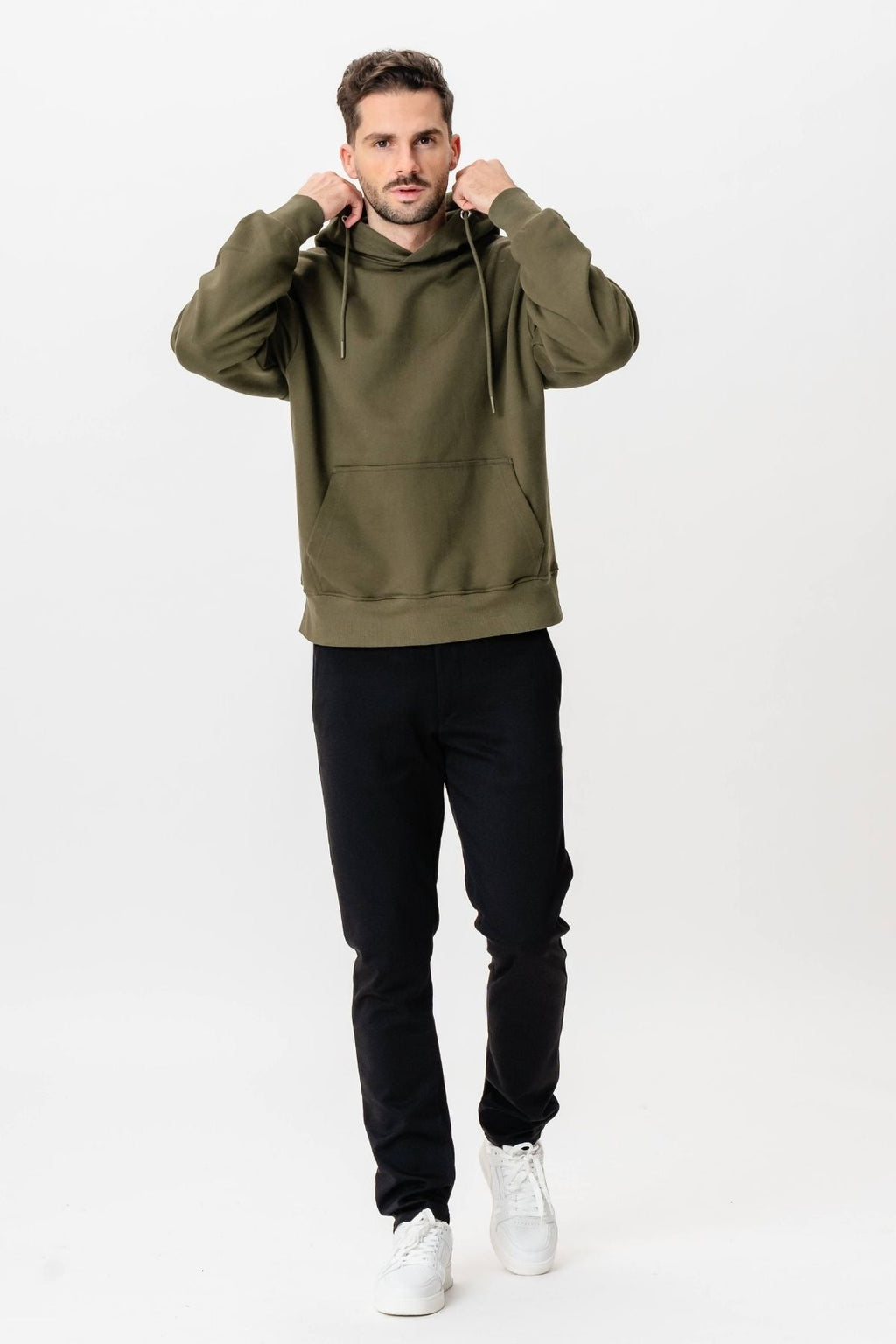 Sweat à capuche lourd - armée