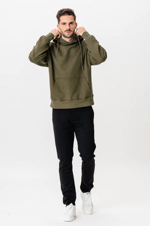 Sweat à capuche lourd - armée