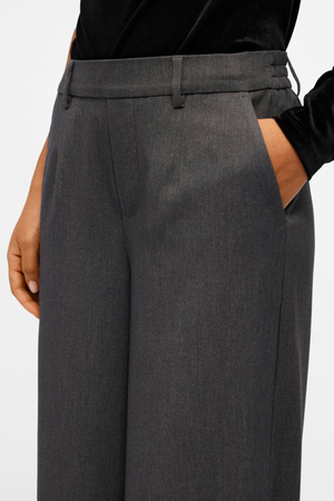 Lisa large pantalon - mélange gris moyen