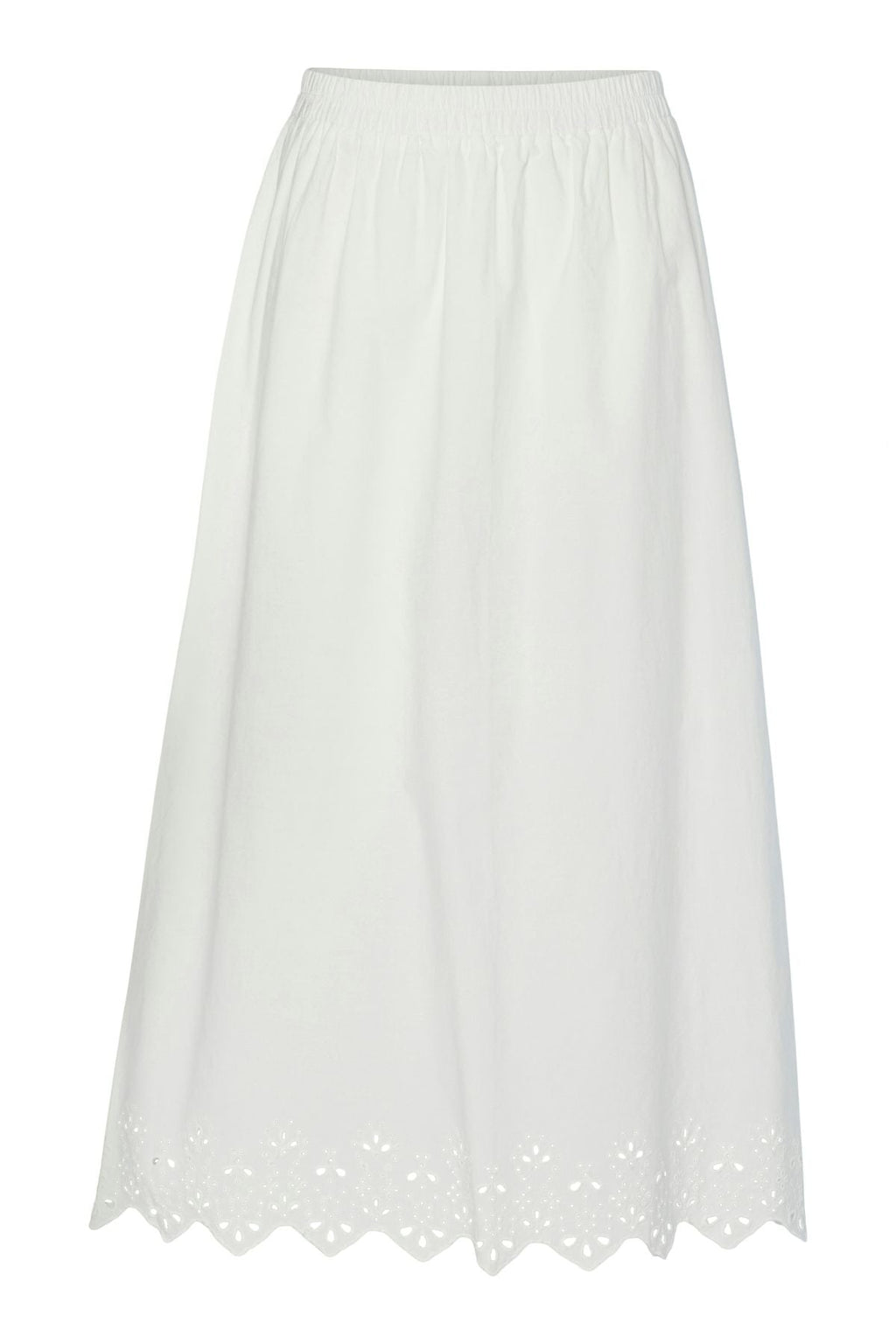 Salmina Ankle Skirt - Cloud Dancer Embroidery