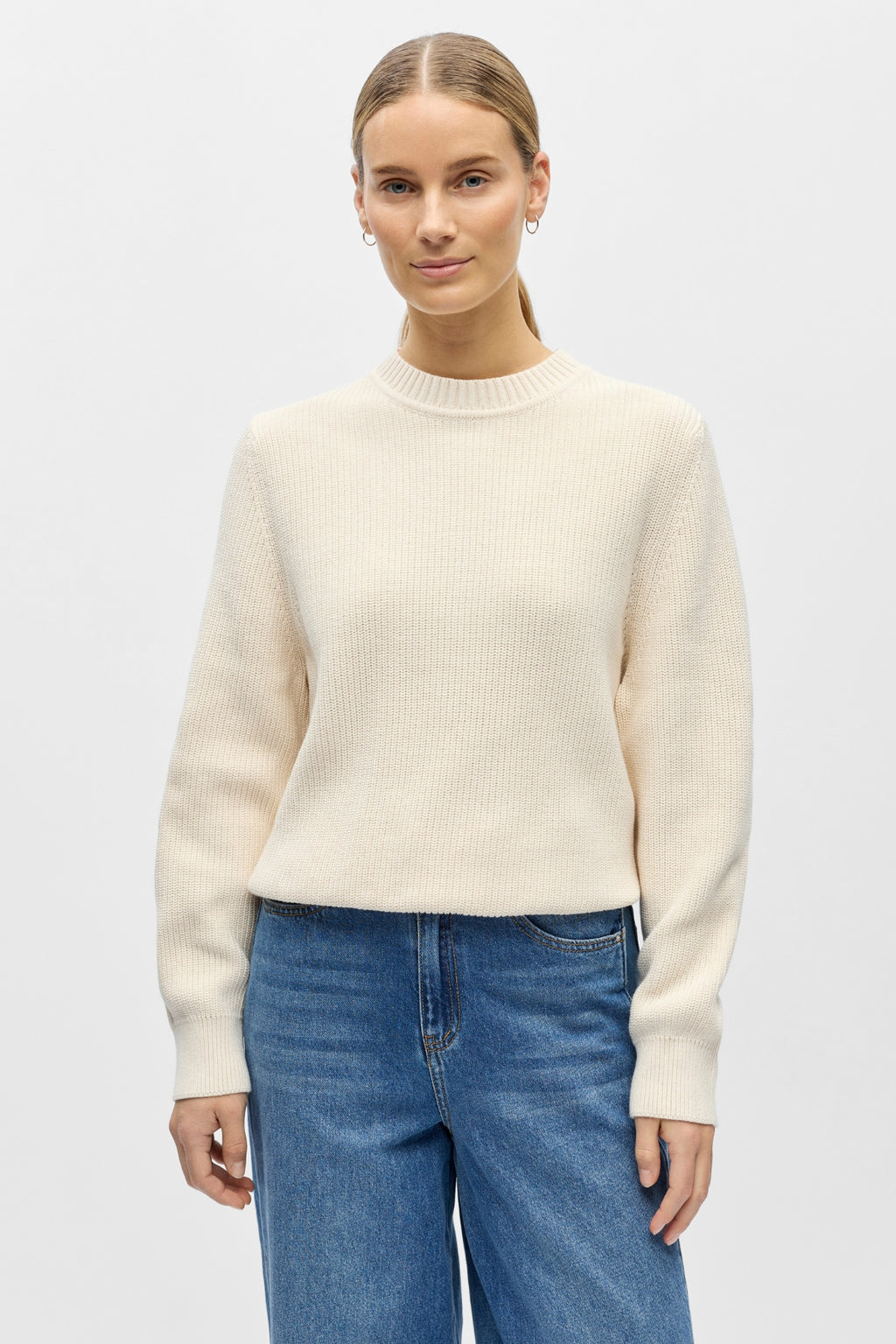 Pull en tricot Flo - Sable blanc
