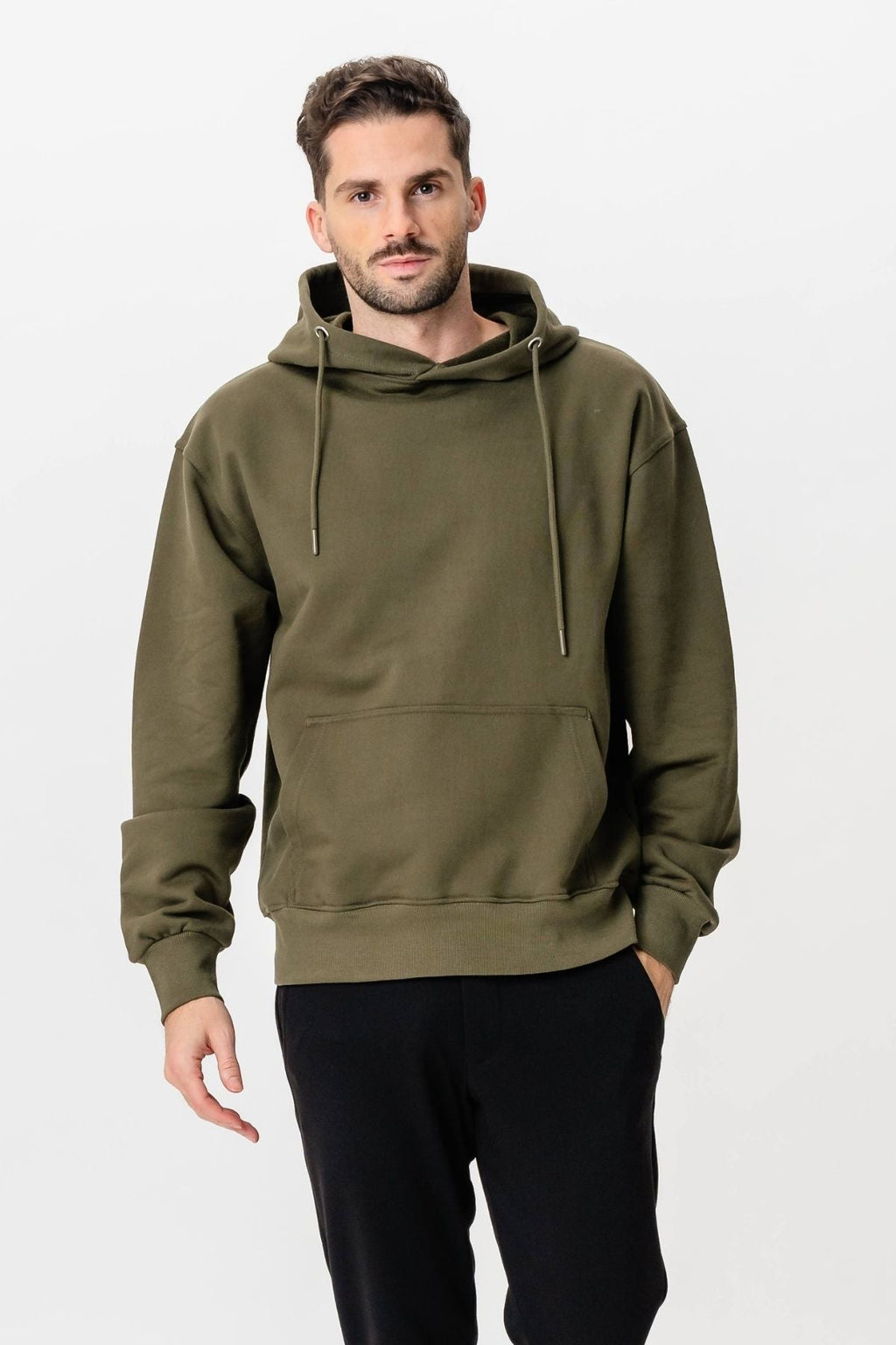 Sweat à capuche lourd - armée