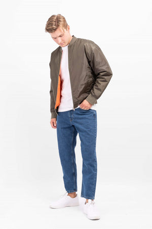 Veste de bombardier en argile - nuit forestière