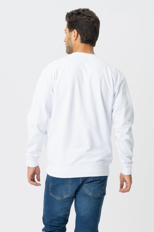 Crewneck Sweater - White - TeeShoppen Group™