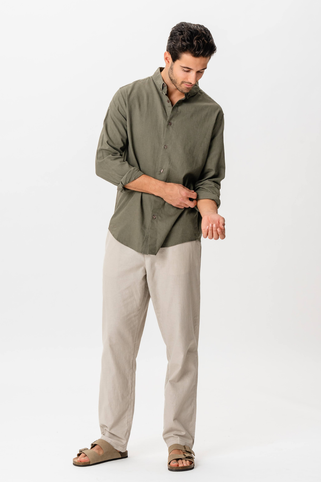 Chemise en lin - armée