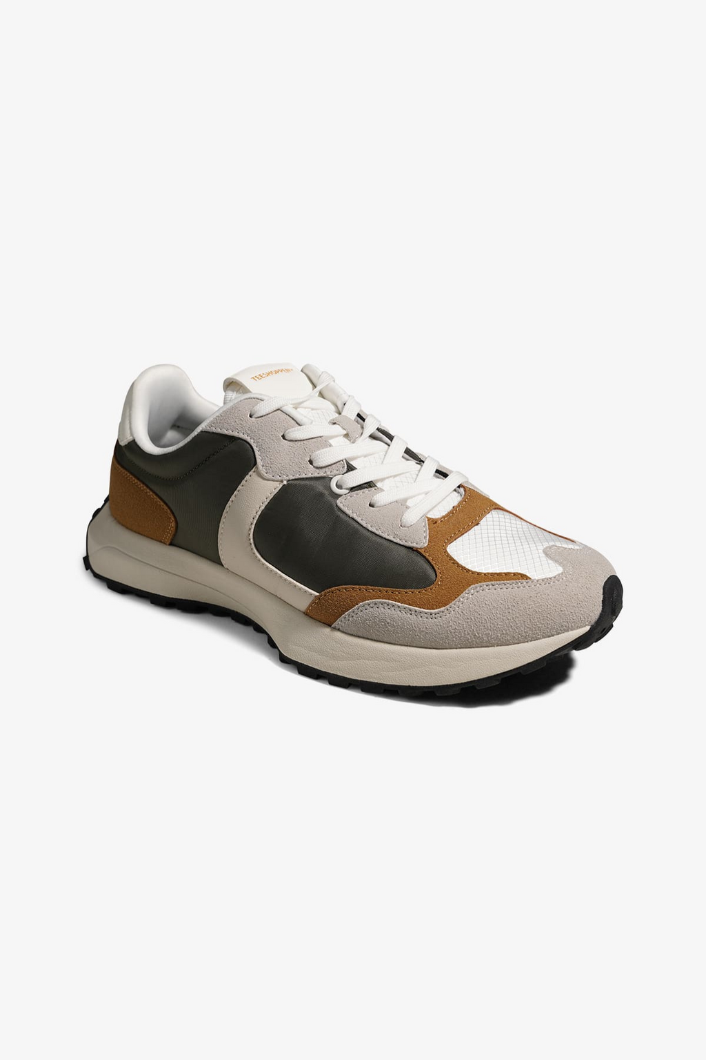 Tapis de couloir classique - Blanc/Kaki