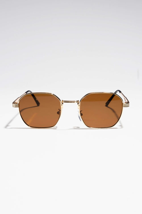 Damian Sunglasses - Gold/Brown - TeeShoppen Group™ - Accessories - TeeShoppen