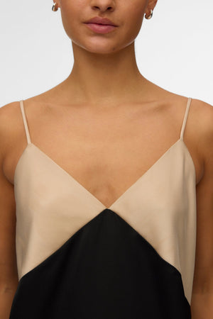 Robe simple à la cheville Joy - Contraste noir ciment